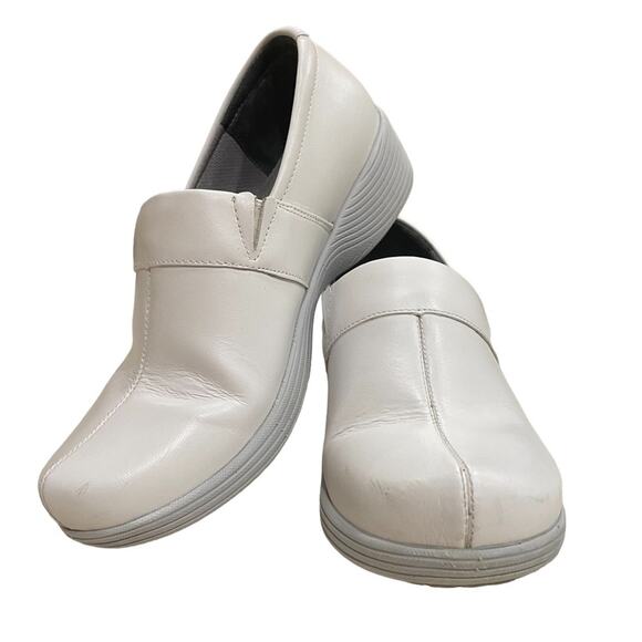 Dansko Nursing Shoe Work Wonders Coral Clog White Leather Upper Size 38(8-8.5) - Picture 9 of 11